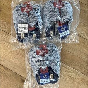 BRAND NEW No Sweat Memory Foam Slippers - Gray